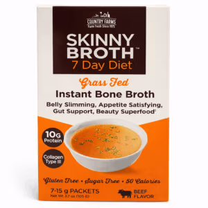 Country Farms Skinny Broth grass fed instant bone broth disponible en HealthRx Pharmacy