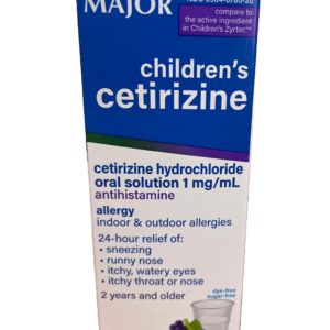 Major cetirizina infantil solución oral 1 mg/mL disponible en HealthRx Pharmacy